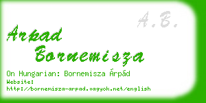 arpad bornemisza business card